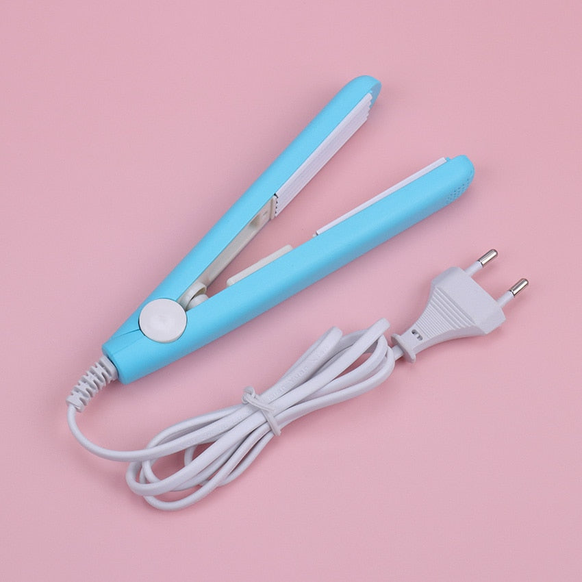 1PC New Curling Iron Mini Hair Iron Pink Corrugated Plate Electric Curling Iron Hair Art Styling Tools